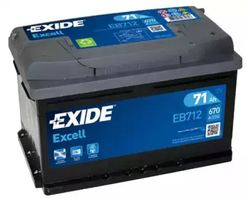 EB712 EXIDE Стартерная аккумуляторная батарея